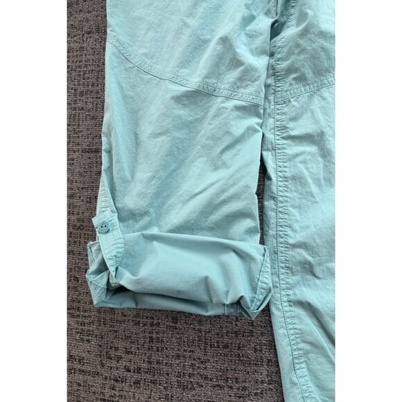 L.L. Bean Womens Light Blue Convertible Roll-Up Pants 12 Pet Cotton Blend - Picture 5 of 12
